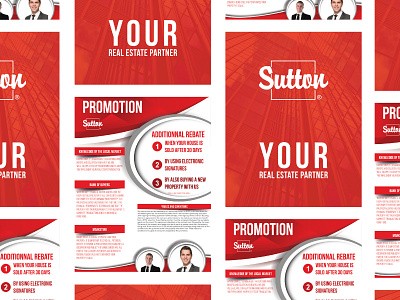 Real Estate Promotional Flyer building design designer ecommerce flyer home sell partner promotional real estate red