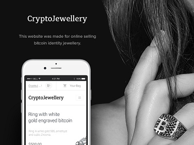 Bitcoin identity jewellery ecommerce website