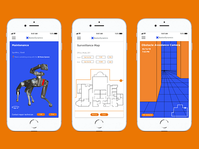 Boston Dynamics App Interface Design app app concept interface interface design phone app robot tech uidesign