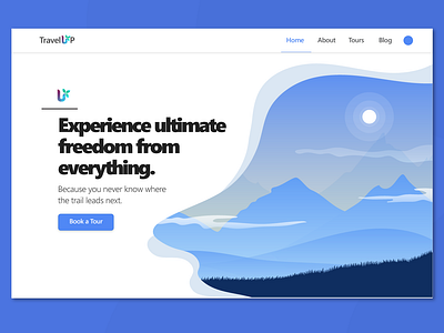 Travelup landing page landing page concept landing page design travel app concept travel site travel website web design website design