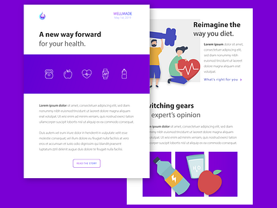 Health Email Newsletter Concept