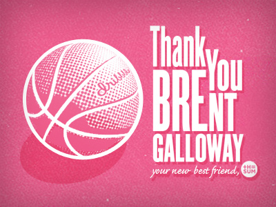 Thank you Brent basketball debut illustration pink th=sum thanks the sum vancouver