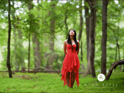 Lady in red after effects estes gif gif maker outdoors parallax photography