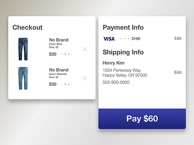 Daily UI Challenge Day 2 - Checkout checkout daily ui challenge day 2