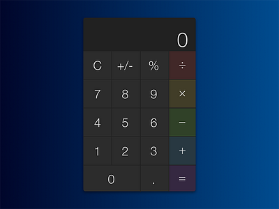 Daily UI Challenge Day 4 - Calculator