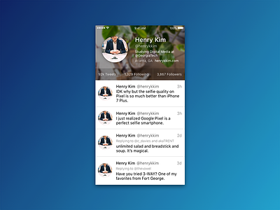 Daily UI Challenge Day 6 - User Profile daily ui challenge day 6 user profile