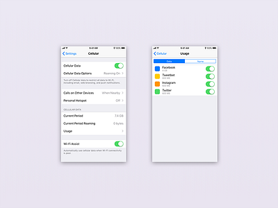 Daily UI Challenge Day 7 - Settings