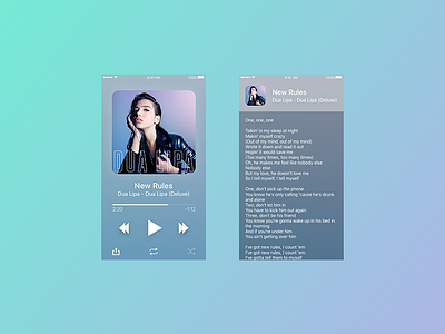 Daily UI Challenge Day 9 - Music Player