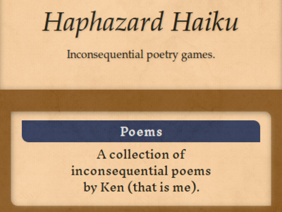 Haphazard Haiku app haiku poetry responsive