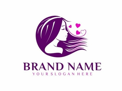 Beauty women logo beauty brand branding esthetics feminine girl graphic hair head health healthcare identity logo love pink purple salon spa women
