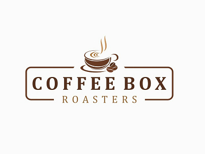 Coffee box logo design adobeillustrator box brand branding brown classic coffee coffee beans coreldraw coreldrawx7 cup design elegant graphic identity logo roasted roastery roaters typography