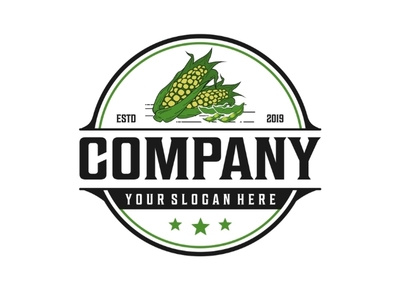 Corn & soybeans vintage logo