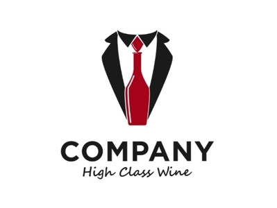 High class wine logo