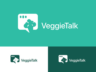 Veggie Talk - Logo food food logo fresh healty healty food logo vegan vegetarian veggie