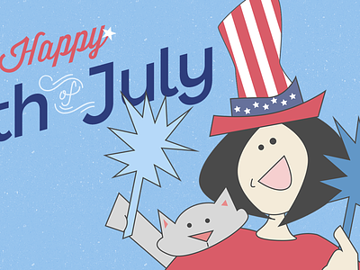 Happy 4th fourth of july happy 4th holiday illustration
