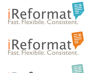 iReformat 3rd Draft ireformat logo resume staffing