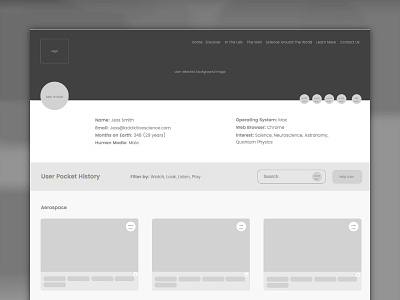 User Profile Wireframe dashboard ui user profile ux wireframe