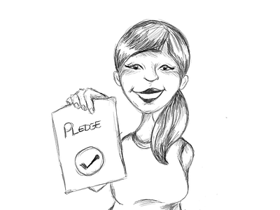 Pledge how to illustration woman