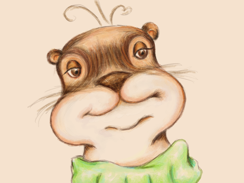 Animal Alphabets Otter character design kidlitart illustration wind and willow otter animal alphabets
