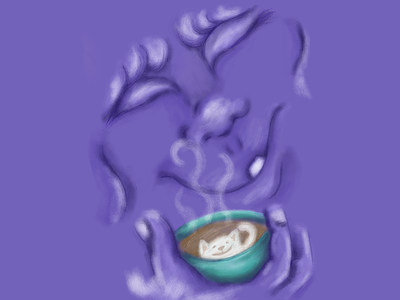 Yeti Illustration cappuccino kidlitart purple yeti