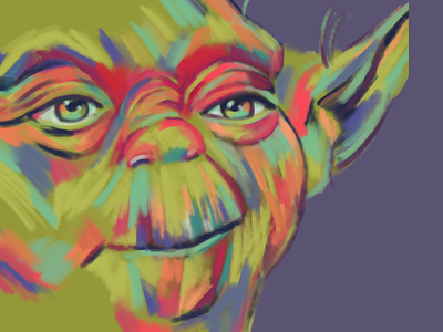 Yoda gouache procreate starwars yoda