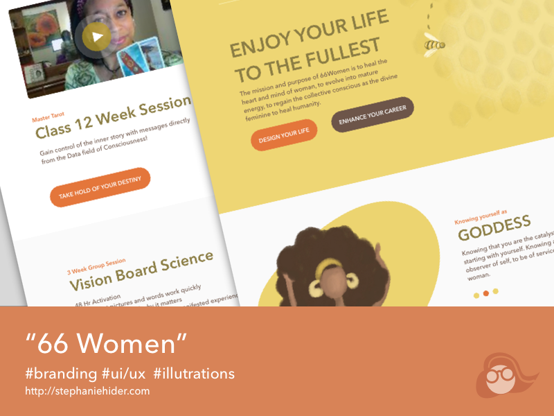 66 Women Redesign illustration uiux lifecoach redesign
