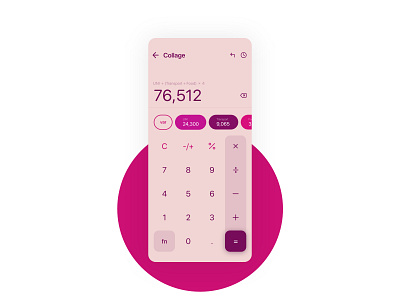 Quirky Calculator - Project Purple Beetle 004 app calculator dailyui design flutter