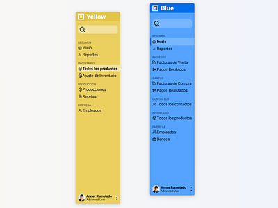 Sidebar Designs for Project Octopus adobexd app clean clean ui colorful desktop sidebar