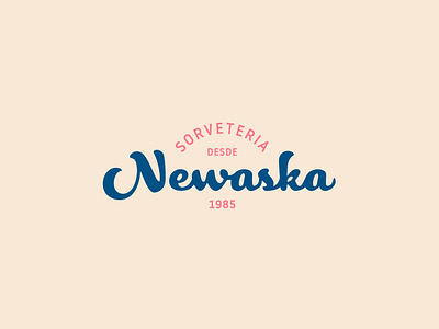 Sorveteria Newaska - Logo brand handwriten ice cream idendity logo shop