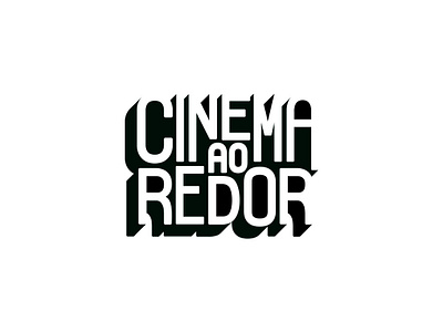 Cinema Ao Redor - Logo 3d black and white cinema idendity logo movies shadow typography