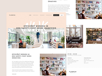 Landing page for co-working company coworking space design flexworking landing page landingpage ui web website workplace