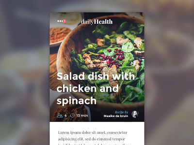 Daily Health app app food ios iphone recepe