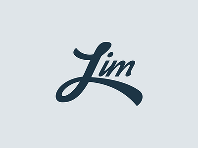Personal logo dark blue jim logo retro