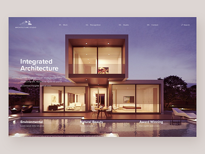 Architecture Studio - Website Concept homepage minimal ui ui deisgn ux web website website concept