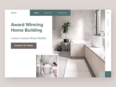 Luxury Home Builder - Website Concept homepage minimal ui ui deisgn ux web website website concept