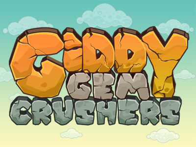 Giddy Gem Crushers casual game design drawing facebook game illustration ios iphone logo