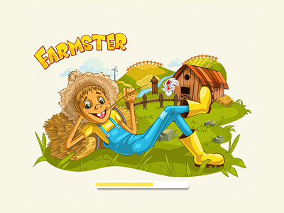 Farmster Loading Screen bar design farm game loading logo screen splash ui