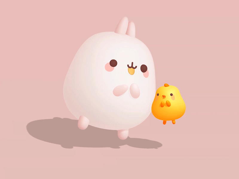 Menglang rabbit and chicken 3d animation 插图