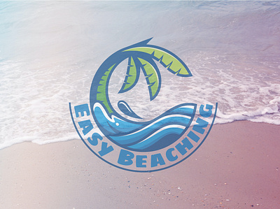 Easy Beaching animation art brand branding design icon illustration logo minimal vector