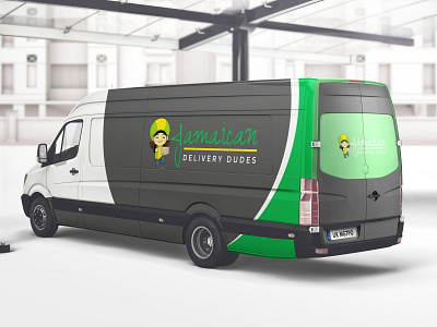 jamaican delivery dudes van app art brand branding design icon illustration logo minimal web