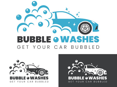 Bubble Washes Logo animation app art brand branding character design flat icon identity illustration illustrator logo mobile type ui ux vector web website