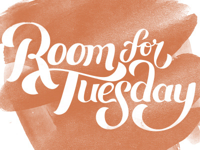 Room for Tuesday blog friend lettering reverse texture typography watercolor watercolour