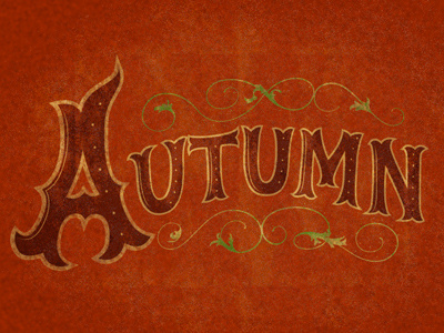 Autumn autumn flourish leaves lettering season sketch texture vine