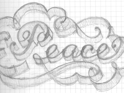 Peace card christmas dimension family holiday lettering peace sketch