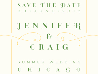 Save the Date chicago flourish geometric geotica save the date summer swash tracking typography wedding