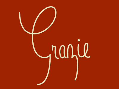 Grazie grazie illustration italian language lettering quick sketch thank you thanks