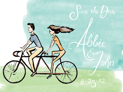Save the Date color lettering save the date illustration sketch watercolor wedding