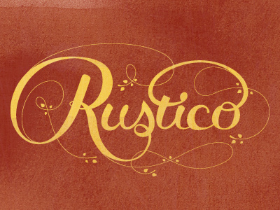 Rustico flourish italian lettering sketch swash