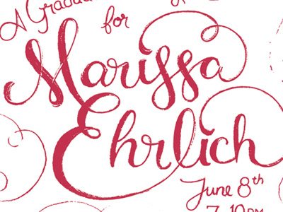 Invitation flourish invitation lettering script