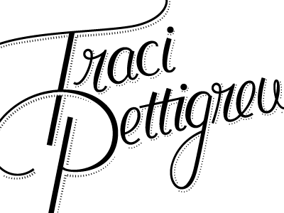 Name lettering name script traci wedding